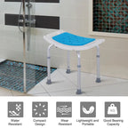 Sgabello da bagno curvo regolabile a 6 livelli, sedia da doccia Spa con design antiscivolo per anziani, feriti e donne in gravidanza
