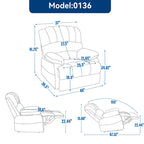 Poltrona Reclinabile Manuale con Rivestimento in Tessuto