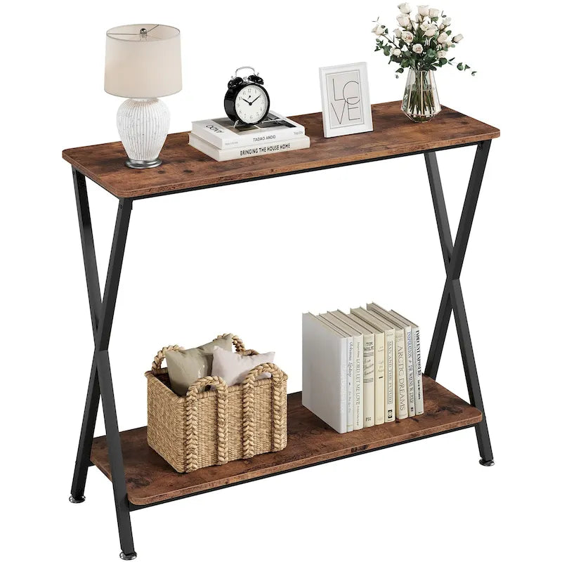 Console sottile con ripiano inferiore