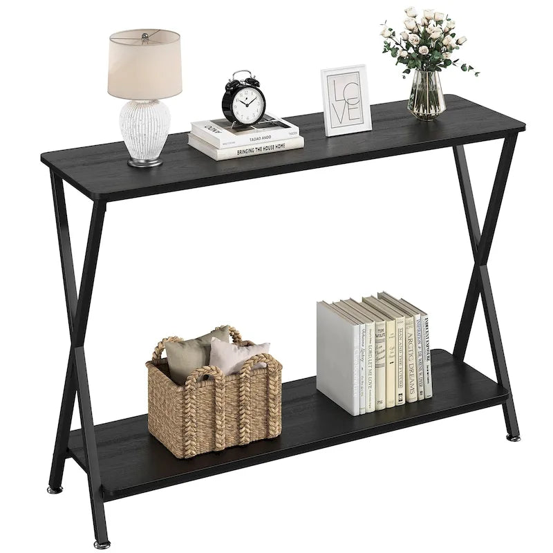Console sottile con ripiano inferiore