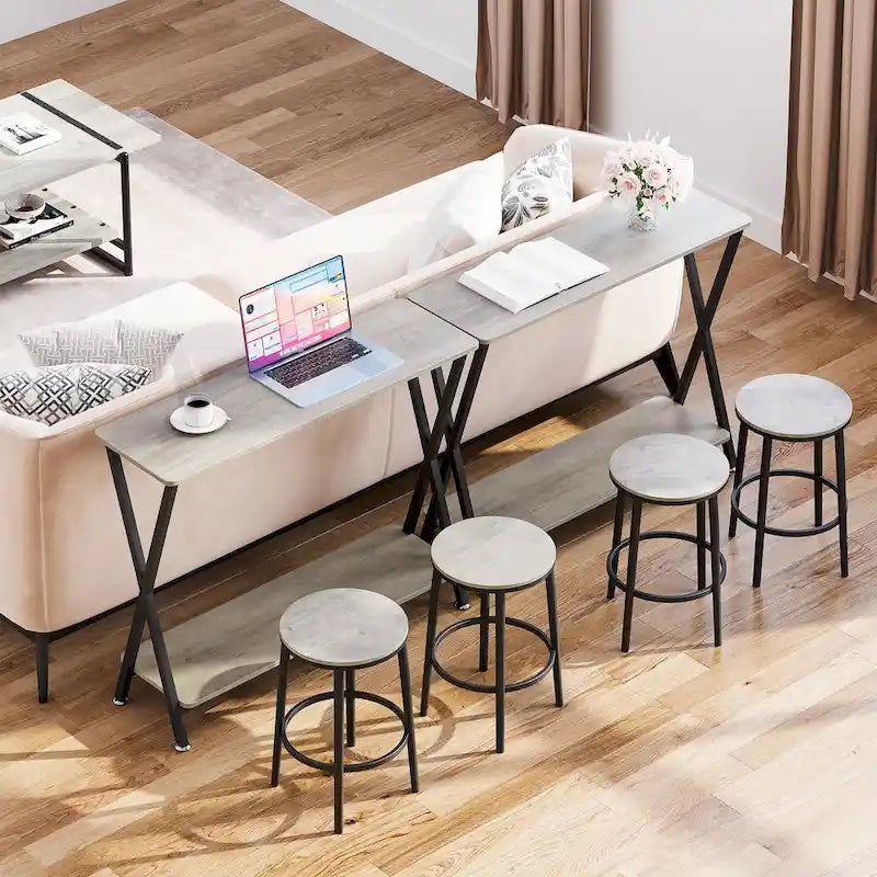 Console sottile con ripiano inferiore