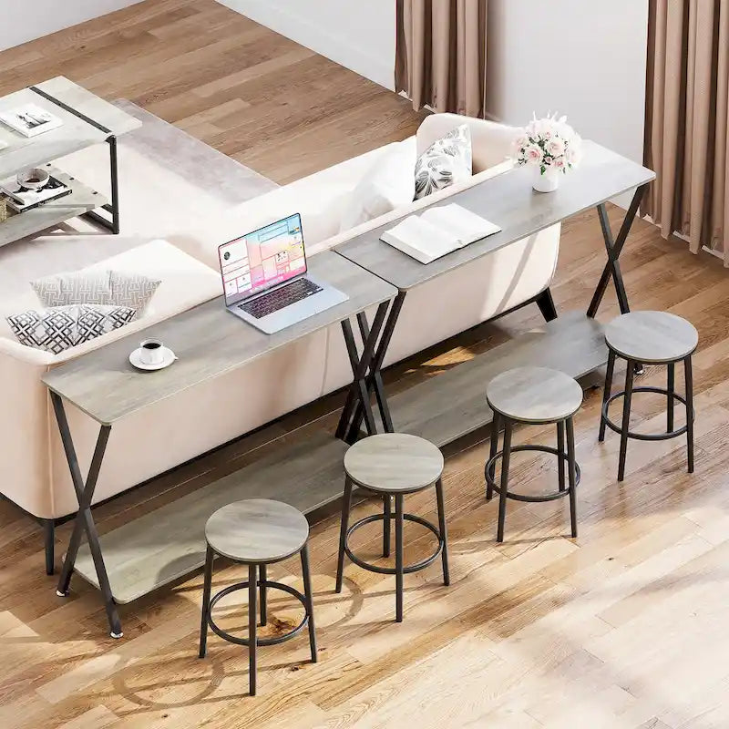 Console sottile con ripiano inferiore