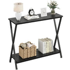 Console sottile con ripiano inferiore