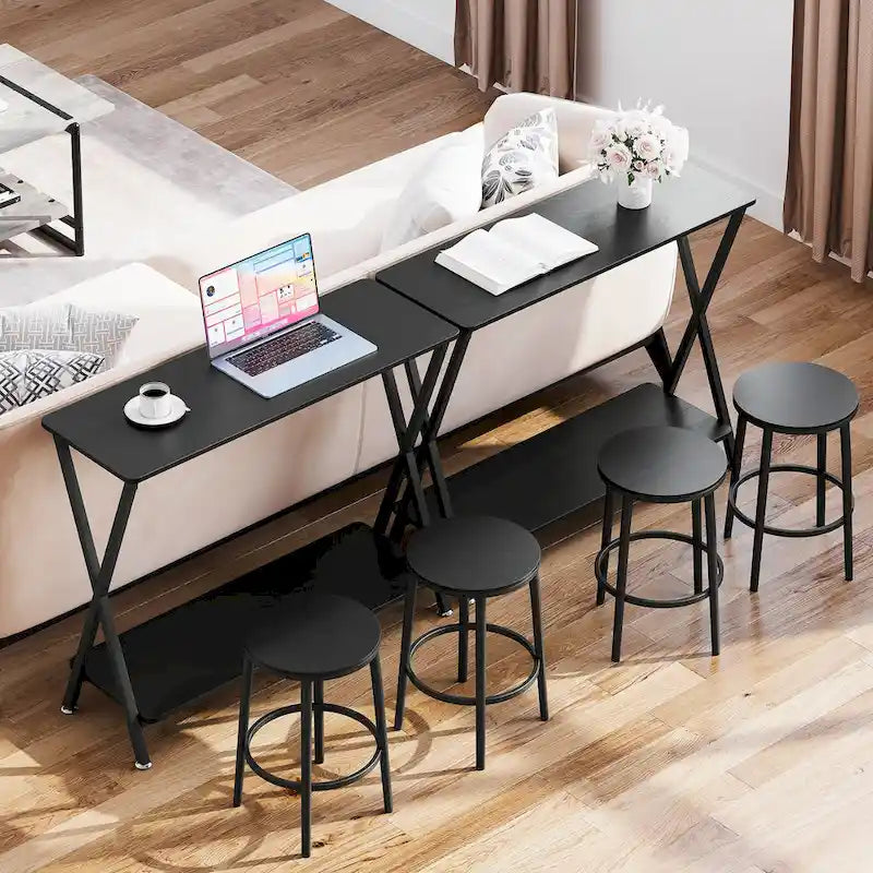 Console sottile con ripiano inferiore