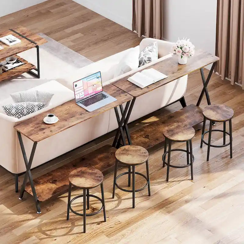 Console sottile con ripiano inferiore