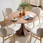 Set di 2 sedie da pranzo ad altezza bancone con seduta imbottita e base in legno di frassino