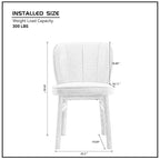 Set di 2 sedie da pranzo ad altezza bancone con seduta imbottita e base in legno di frassino