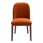 Sedia da pranzo in velluto con gambe in legno (Set di 2)