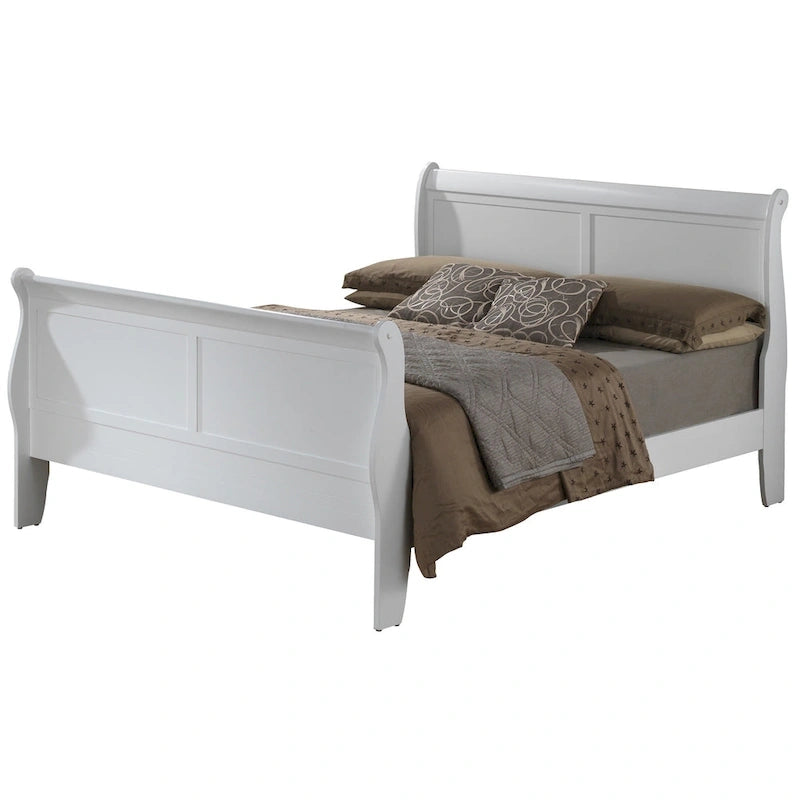 Letto a piattaforma Full Sleigh - Bianco