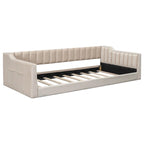 Divano letto in velluto Twin XL con base a doghe in legno curvato