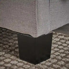 Letto matrimoniale imbottito King Size con testiera ad ali capitonné – Grigio chiaro