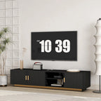 Mobile TV da 65" in stile Mid-Century con luci LED e vano portaoggetti per TV fino a 60"