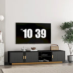 Mobile TV da 65" in stile Mid-Century con luci LED e vano portaoggetti per TV fino a 60"