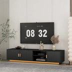 Mobile TV da 65" in stile Mid-Century con luci LED e vano portaoggetti per TV fino a 60"