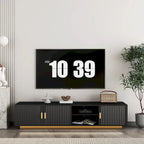 Mobile TV da 65" in stile Mid-Century con luci LED e vano portaoggetti per TV fino a 60"