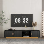 Mobile TV da 65" in stile Mid-Century con luci LED e vano portaoggetti per TV fino a 60"