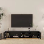 Mobile TV da 65" in stile Mid-Century con luci LED e vano portaoggetti per TV fino a 60"