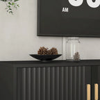 Mobile TV da 65" in stile Mid-Century con luci LED e vano portaoggetti per TV fino a 60"