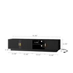 Mobile TV da 65" in stile Mid-Century con luci LED e vano portaoggetti per TV fino a 60"