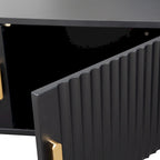 Mobile TV da 65" in stile Mid-Century con luci LED e vano portaoggetti per TV fino a 60"