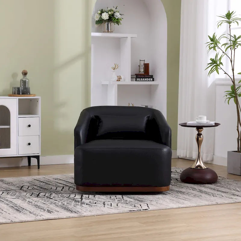 Poltrona girevole con base in metallo