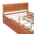 Letto a piattaforma matrimoniale in legno con 4 cassetti contenitore