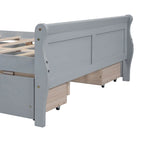 Letto a piattaforma matrimoniale in legno con 4 cassetti contenitore