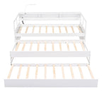 Divano letto Twin XL con 2 rotelle, mensole e ricarica USB