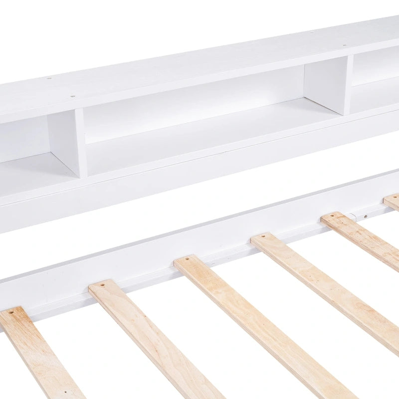 Divano letto Twin XL con 2 rotelle, mensole e ricarica USB
