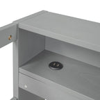 Divano letto Twin XL con 2 rotelle, mensole e ricarica USB