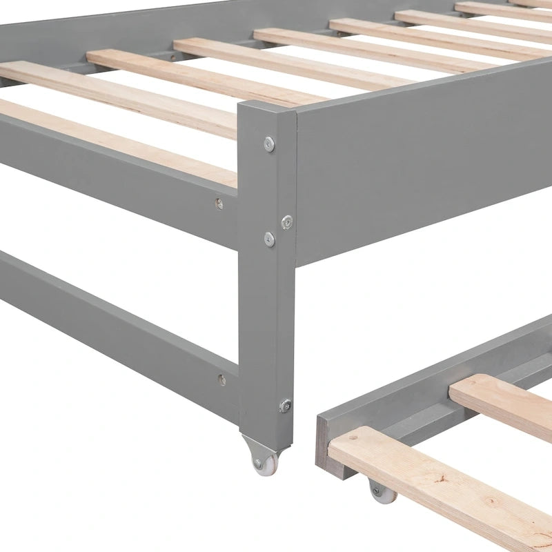 Divano letto Twin XL con 2 rotelle, mensole e ricarica USB