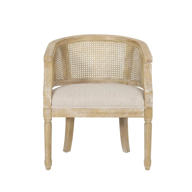 Sedie in Legno e Rattan (Set di 2)