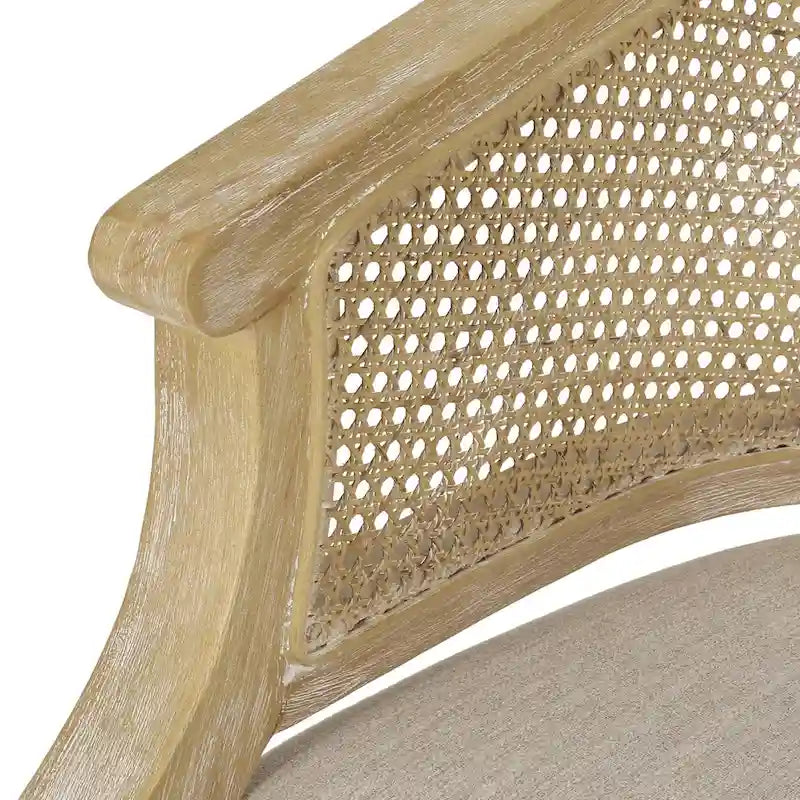 Sedie in Legno e Rattan (Set di 2)