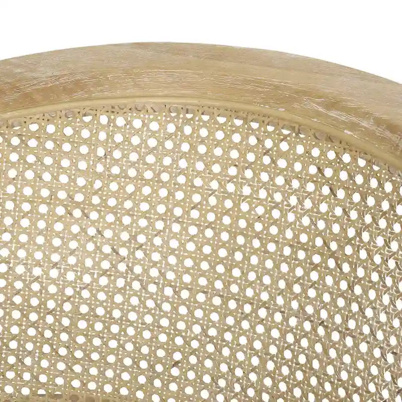 Sedie in Legno e Rattan (Set di 2)