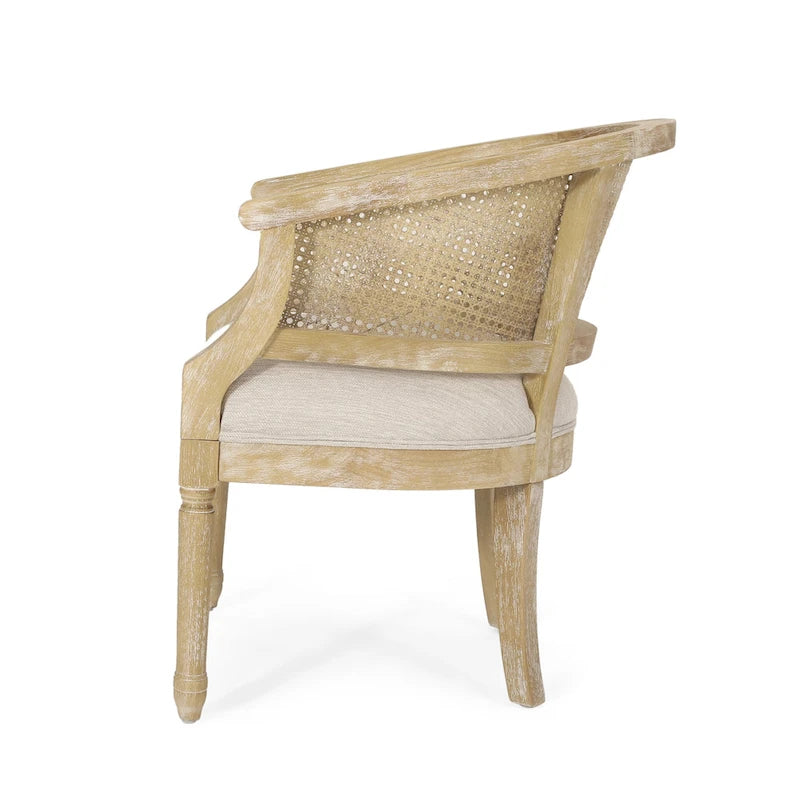 Sedie in Legno e Rattan (Set di 2)