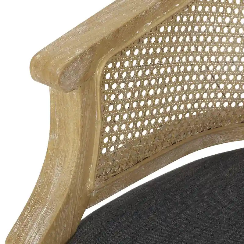 Sedie in Legno e Rattan (Set di 2)