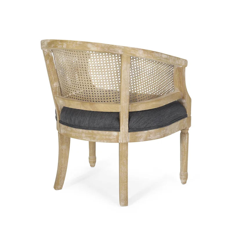 Sedie in Legno e Rattan (Set di 2)