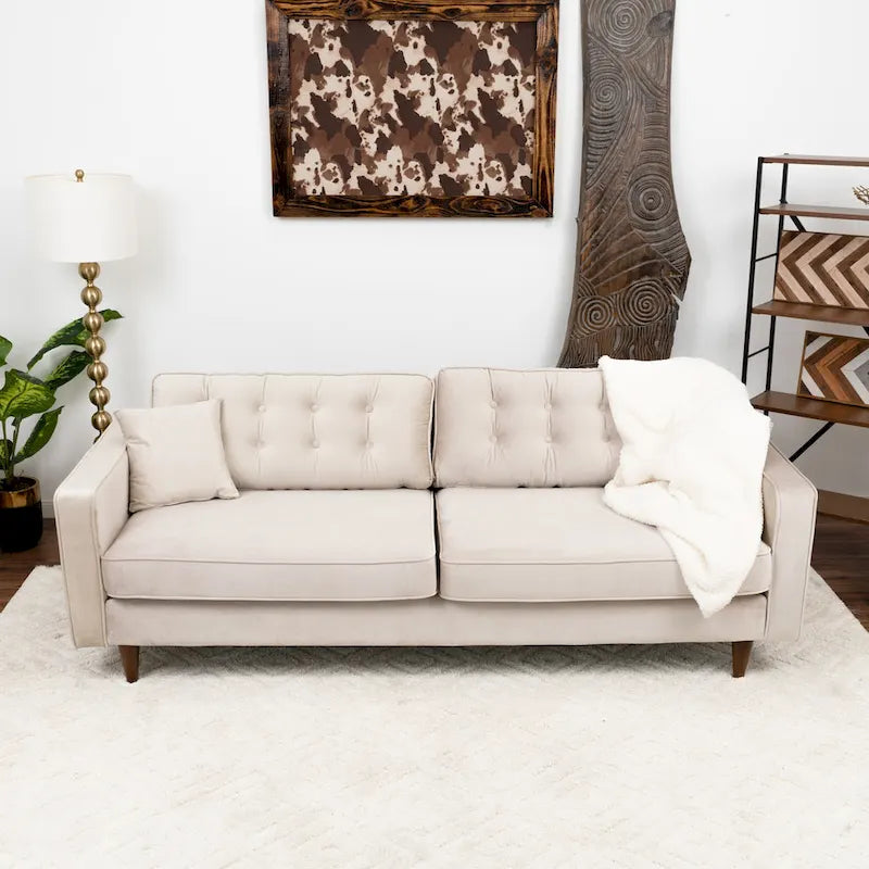 Divano in Velluto Soggiorno Moderno Metà Secolo