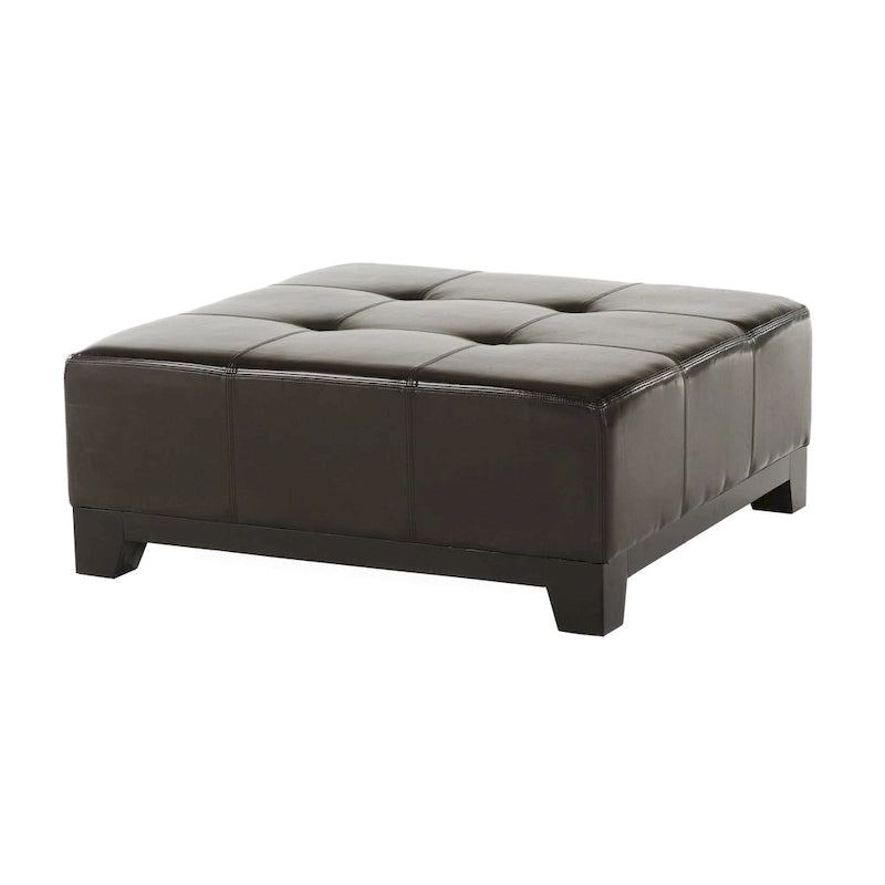 Pouf Contenitore in Similpelle Espresso