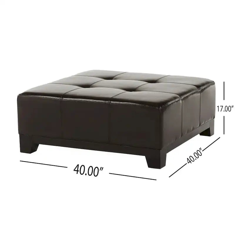 Pouf Contenitore in Similpelle Espresso