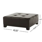 Pouf Contenitore in Similpelle Espresso