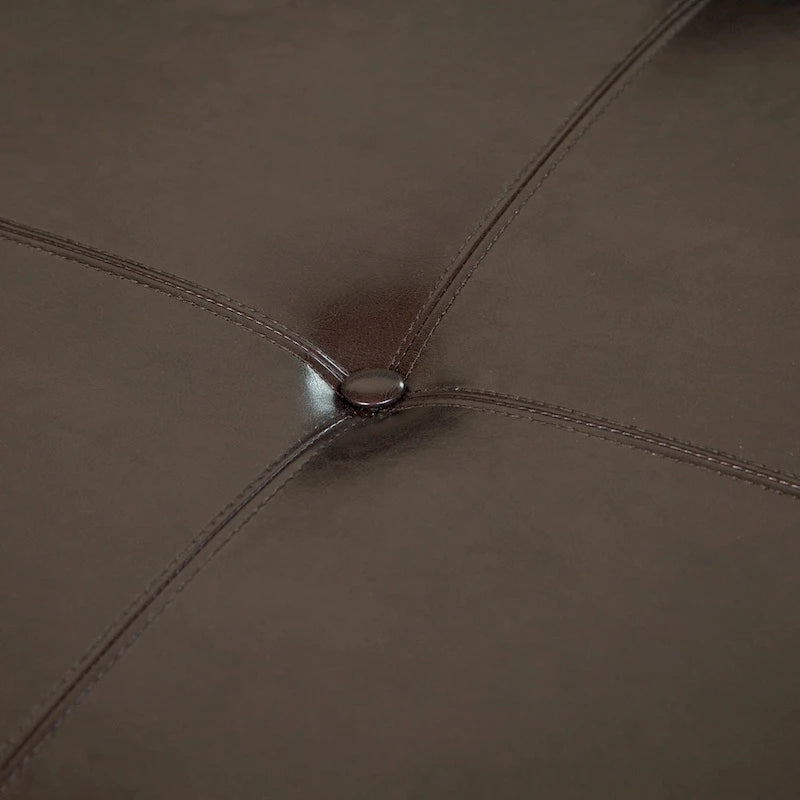 Pouf Contenitore in Similpelle Espresso