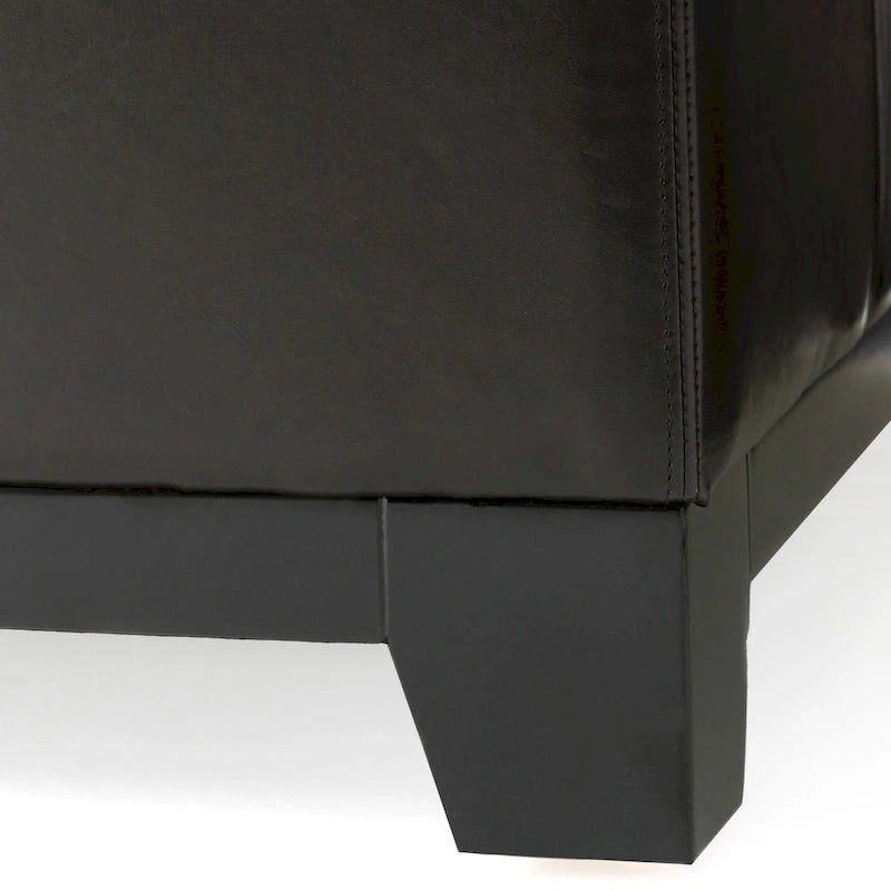 Pouf Contenitore in Similpelle Espresso