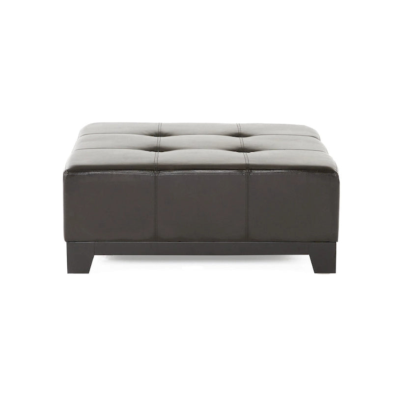 Pouf Contenitore in Similpelle Espresso