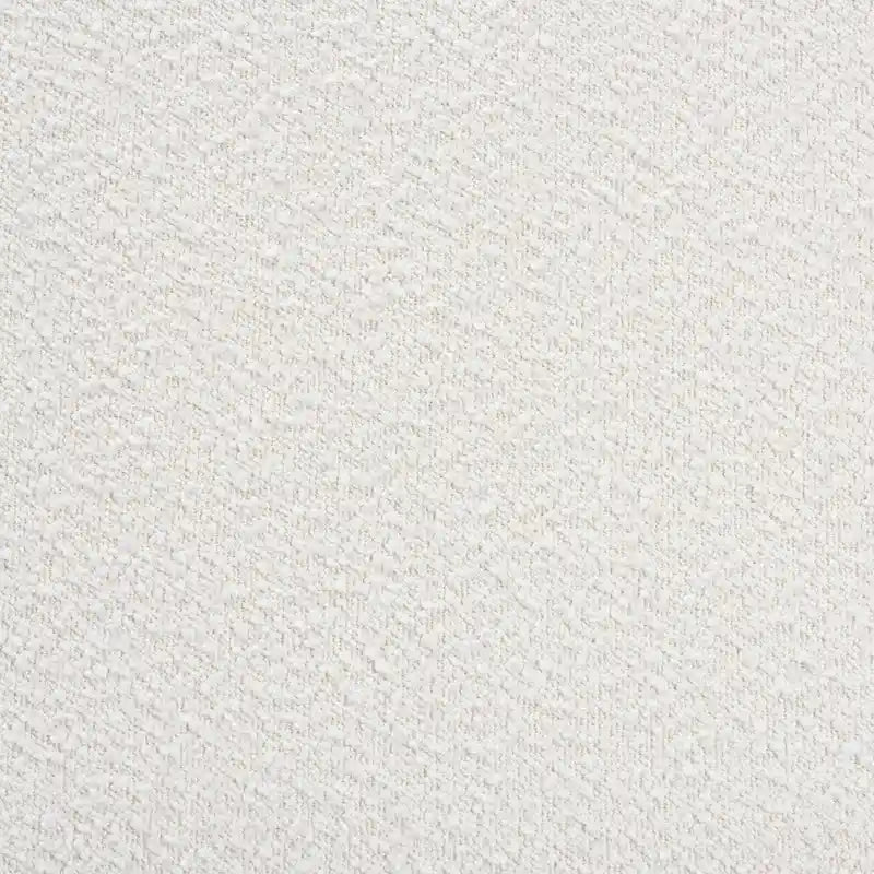 Poltrona Mid-Century Moderna in Tessuto Bouclé Crema con Gambe in Legno Noce Marrone