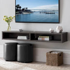 Console TV a mensola aperta da parete, 60", Grigio anticato