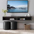 Console TV a mensola aperta da parete, 60", Grigio anticato