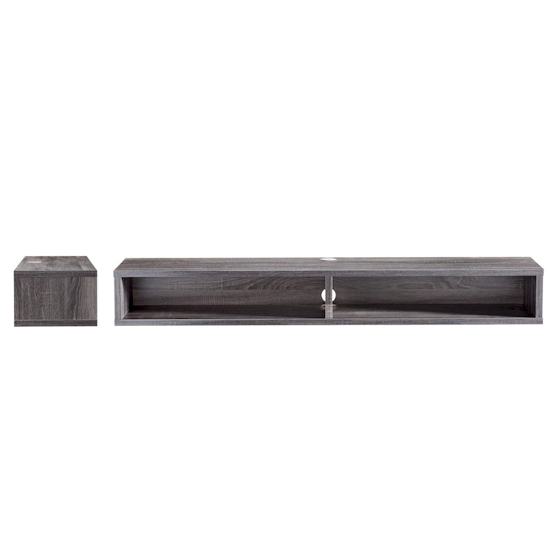 Console TV a mensola aperta da parete, 60", Grigio anticato