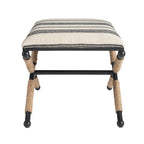 Sgabello decorativo con gambe in metallo a X