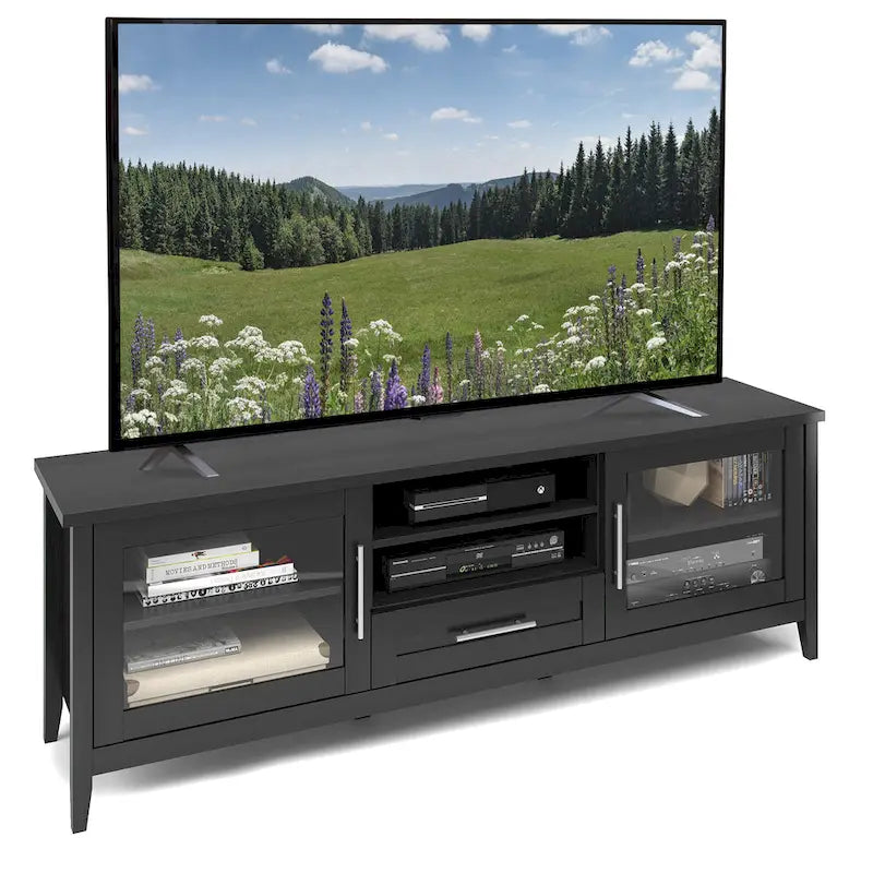 Mobile TV con ante in vetro, per TV fino a 85"